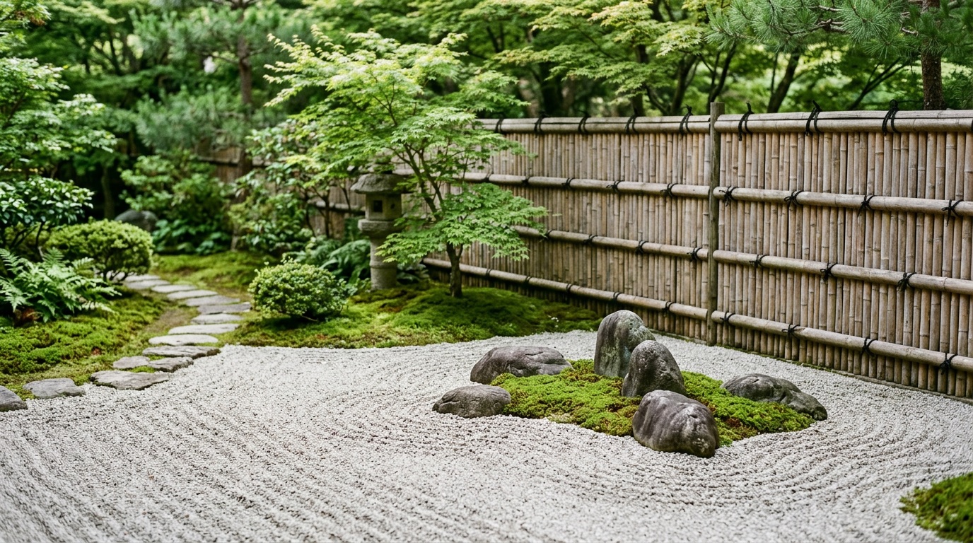 모래가 고른 젠 가든, 차분한 경험과 성찰의 분위기